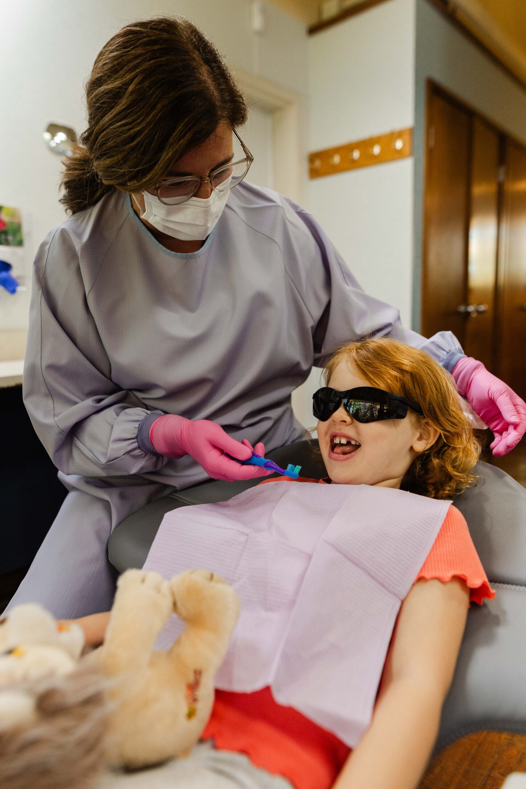 Child receiving pediatric dental care at Cornell Family Dental